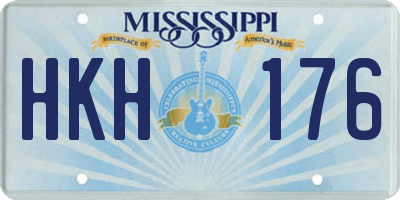 MS license plate HKH176