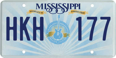 MS license plate HKH177