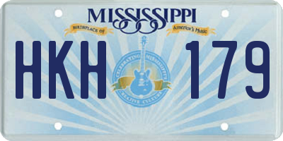 MS license plate HKH179