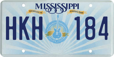 MS license plate HKH184