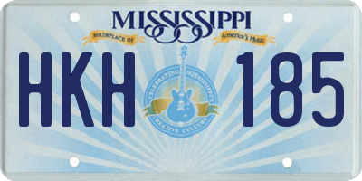 MS license plate HKH185