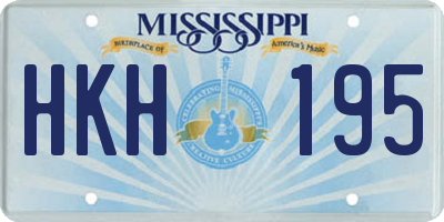 MS license plate HKH195