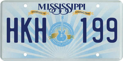 MS license plate HKH199