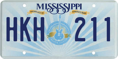 MS license plate HKH211