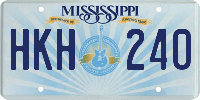 MS license plate HKH240