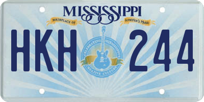 MS license plate HKH244