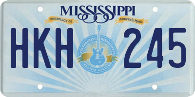 MS license plate HKH245