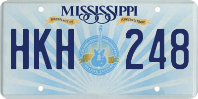 MS license plate HKH248