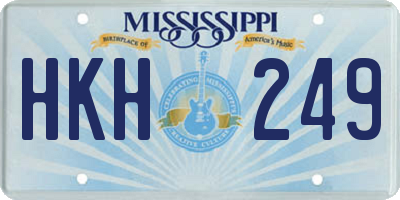 MS license plate HKH249