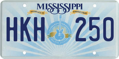 MS license plate HKH250