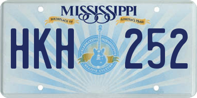 MS license plate HKH252