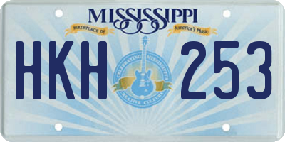 MS license plate HKH253