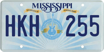 MS license plate HKH255