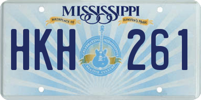 MS license plate HKH261