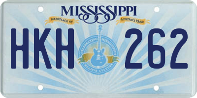 MS license plate HKH262