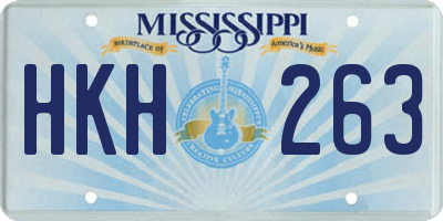 MS license plate HKH263