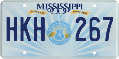 MS license plate HKH267