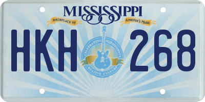 MS license plate HKH268