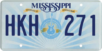 MS license plate HKH271