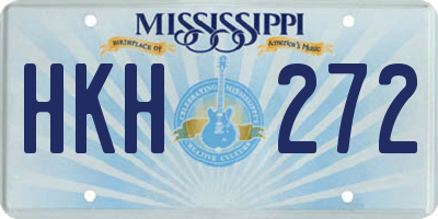 MS license plate HKH272
