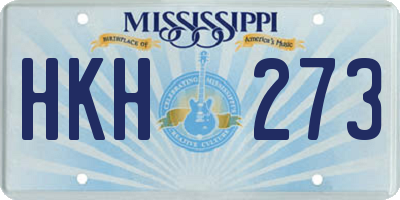 MS license plate HKH273