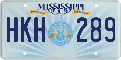 MS license plate HKH289