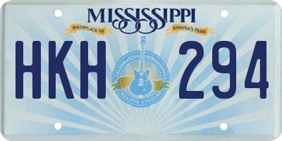 MS license plate HKH294