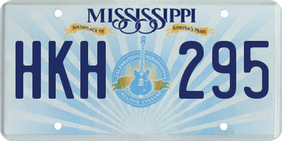 MS license plate HKH295