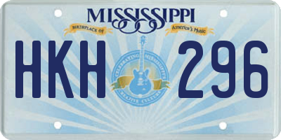 MS license plate HKH296