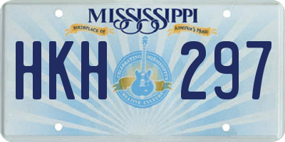 MS license plate HKH297