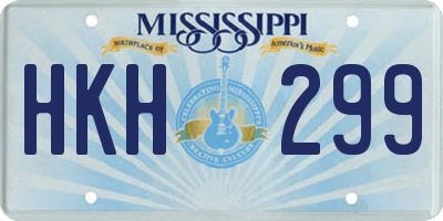 MS license plate HKH299