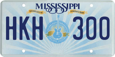 MS license plate HKH300