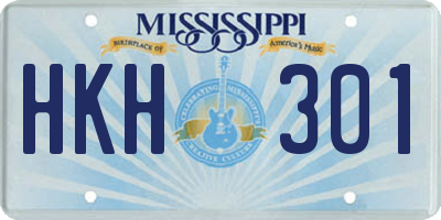 MS license plate HKH301