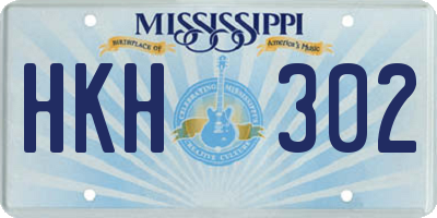 MS license plate HKH302