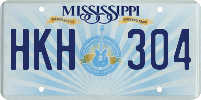 MS license plate HKH304