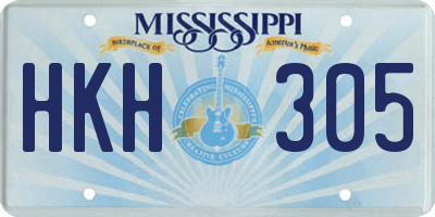 MS license plate HKH305