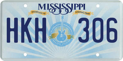 MS license plate HKH306