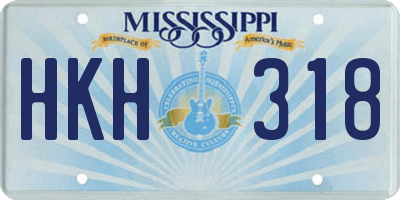 MS license plate HKH318