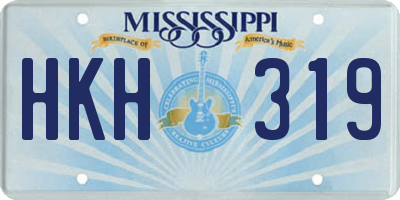 MS license plate HKH319