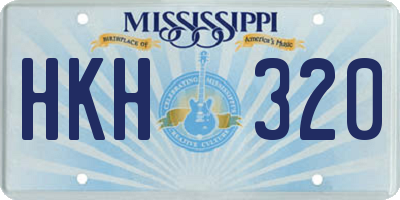 MS license plate HKH320