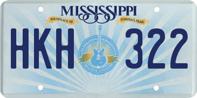 MS license plate HKH322