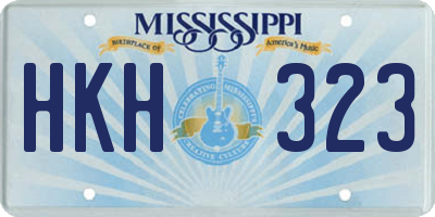 MS license plate HKH323