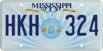 MS license plate HKH324