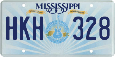 MS license plate HKH328