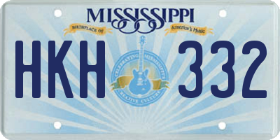 MS license plate HKH332