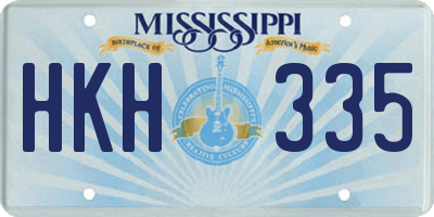 MS license plate HKH335