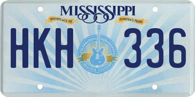 MS license plate HKH336