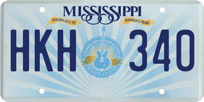MS license plate HKH340