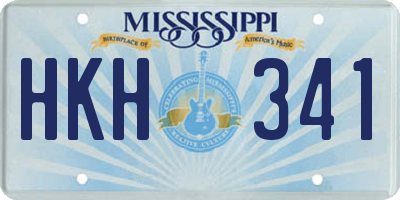 MS license plate HKH341