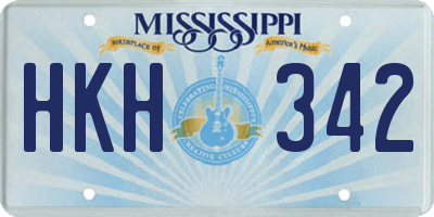 MS license plate HKH342